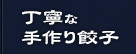 丁寧な 手作り餃子